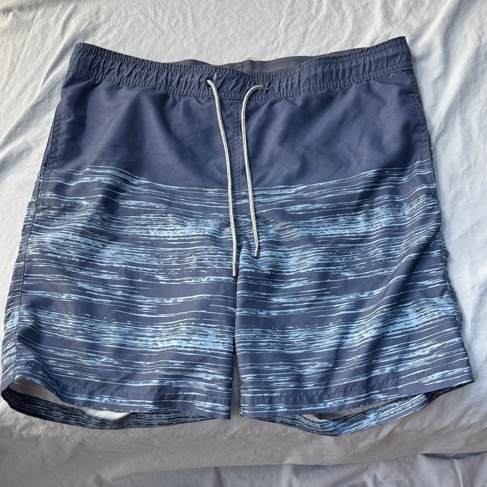 Kirkland Signature Navy and Light Blue Swim Shorts